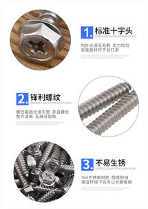 廠家直銷高品質(zhì)304不銹鋼十字外六角螺絲 家用電器零配件的可靠選擇